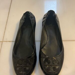 Tory Burch Glossy Black Flats